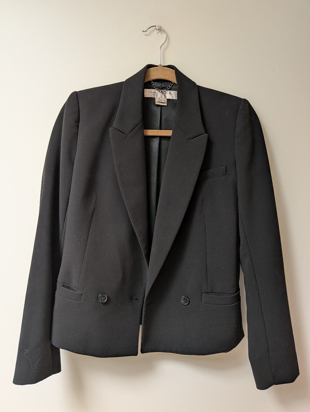 Black Double breasted Blazer French Connection 0 Xs